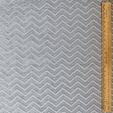 Silver Chevron Jacquard Velvet Curtain Panels