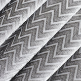 Silver Chevron Jacquard Velvet Curtain Panels