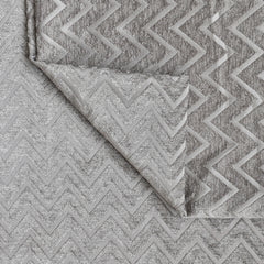 Silver Jacquard Velvet Fabric By The Metre
