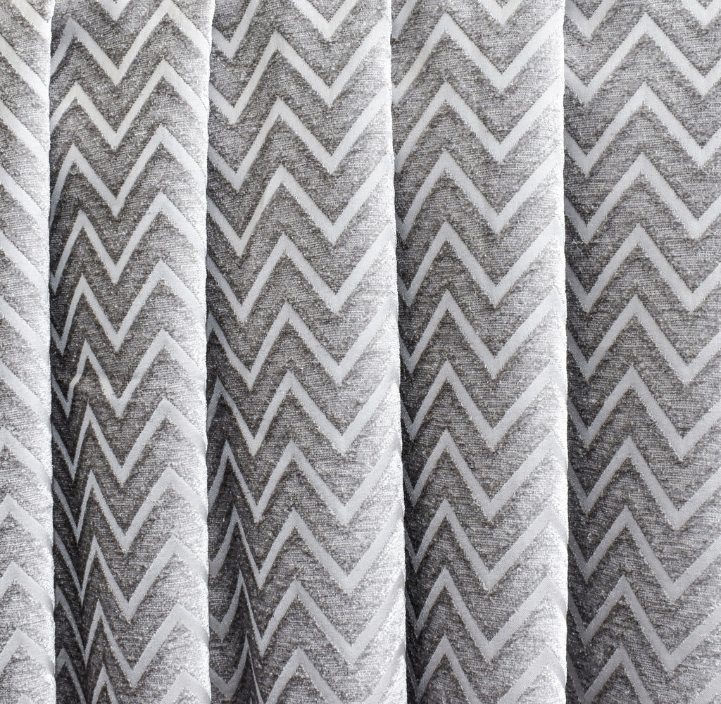 Silver Jacquard Velvet Fabric By The Metre
