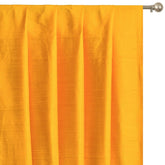 Bright Saffron Yellow Pure Silk Dupioni Curtain Panels