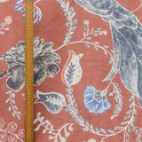 Lovely Peacocks Rust Bird Printed Cotton Curtain Panels