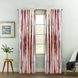 Colorful Stripes Printed Cotton Curtain Panels