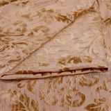 Peach Damask Burnout Velvet Curtain Panels
