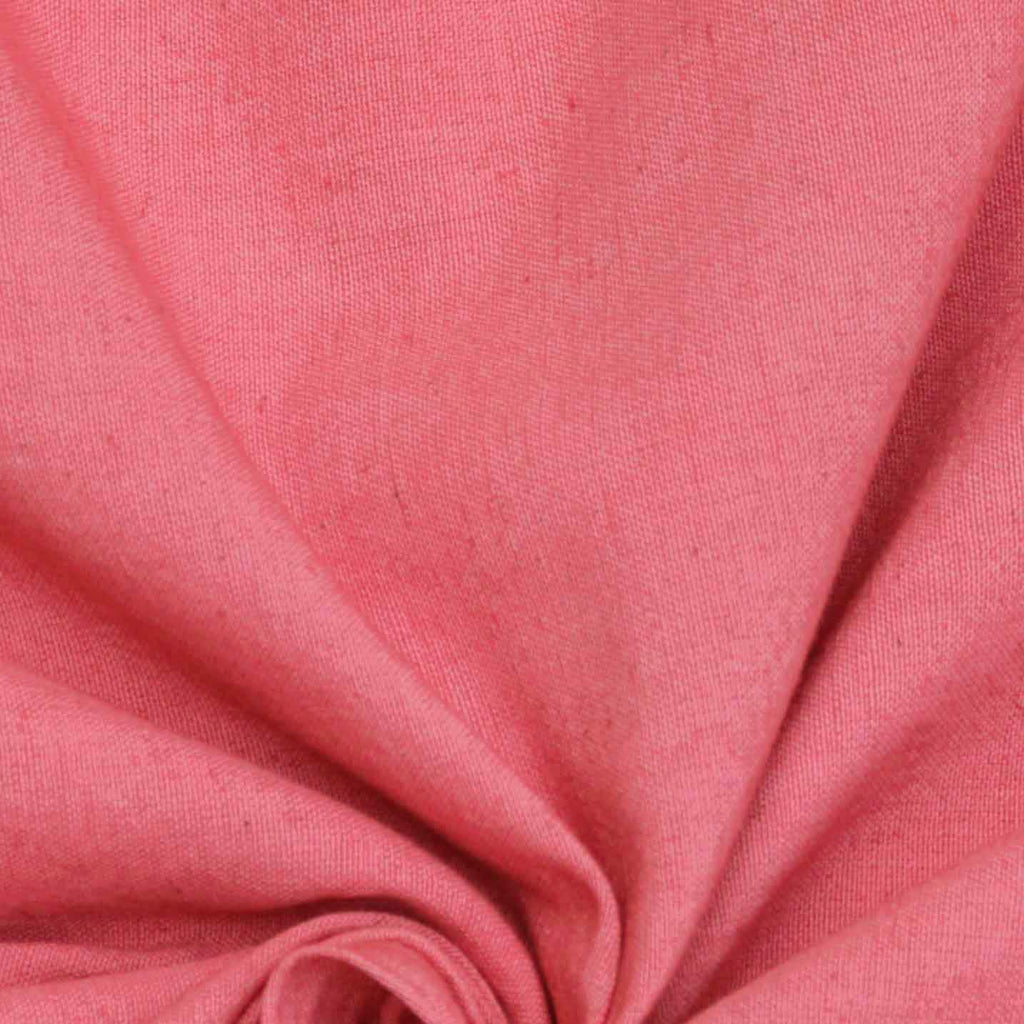 Coral Pink Cotton Linen Fabric by the Metre