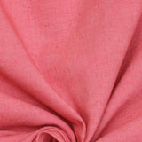 Coral Pink Cotton Linen Fabric by the Metre
