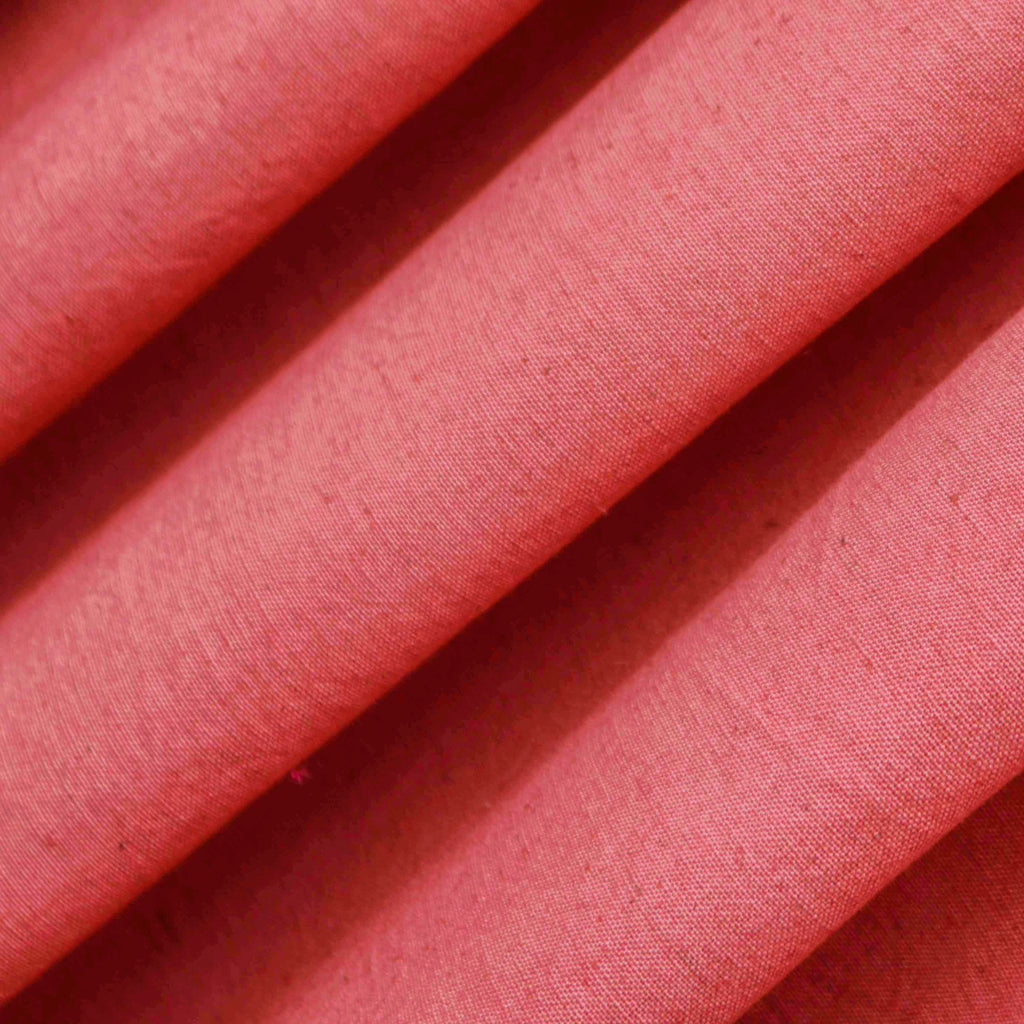 Coral Pink Cotton Linen Fabric by the Metre