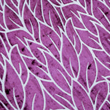 Purple Leaves Burnout Velvet Curtain Panels