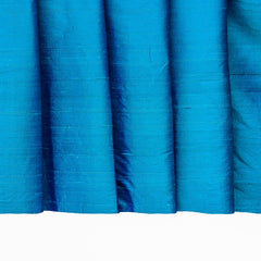 Blue And Turquoise Silk Dupioni Curtain Panels
