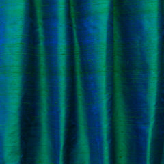 Peacock Pure Silk Dupioni Curtain Panels