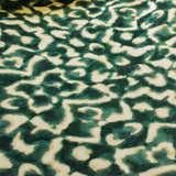 Green And Ivory Velvet Fabric By The Metre