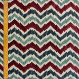 Teal And Burgundy Velvet Fabric By The Metre
