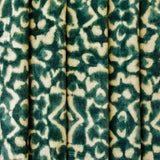Green And Ivory Velvet Fabric By The Metre