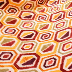 Yellow And Orange Velvet Fabric By The Metre