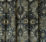 Arabic Black Abstract Digital Printed Velvet Curtain Panels