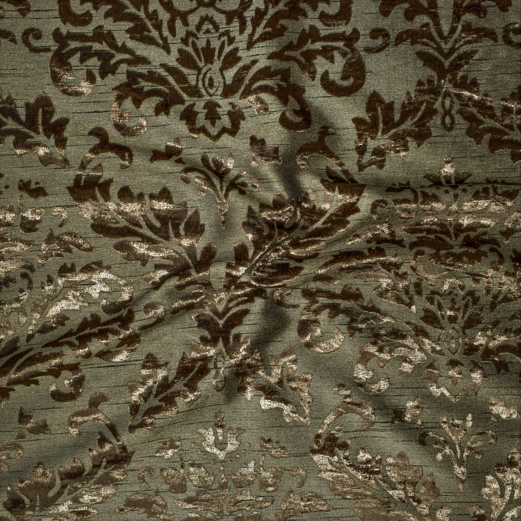 Olive Velvet Fabric By The Metre