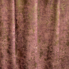Brick Red Foil Printed Velvet Textured Curtain Panels