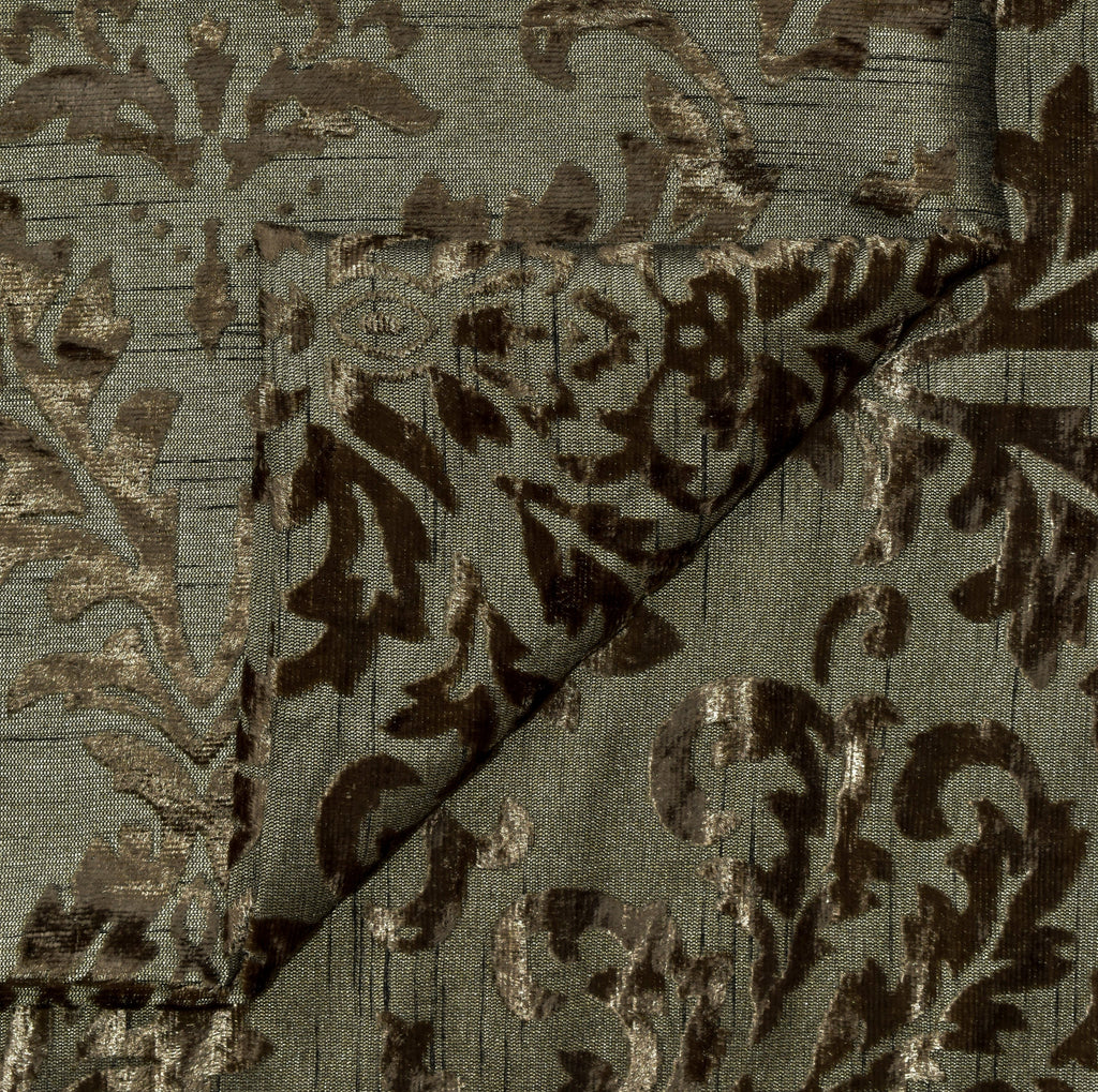 Olive Velvet Fabric By The Metre
