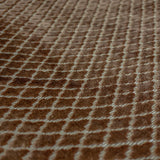 Geometric Brown Jacquard Velvet Fleur De Lis Curtain Panels