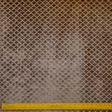 Geometric Brown Jacquard Velvet Fleur De Lis Curtain Panels
