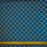 Navy Blue Moroccan Cotton Embroidered Curtain Panels