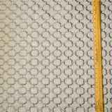 Beige Medallion Geometric Cotton Embroidered Curtain Panels