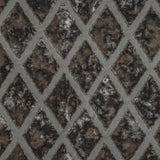 Geometric Diamonds Charcoal Jacquard Velvet Curtain Panels