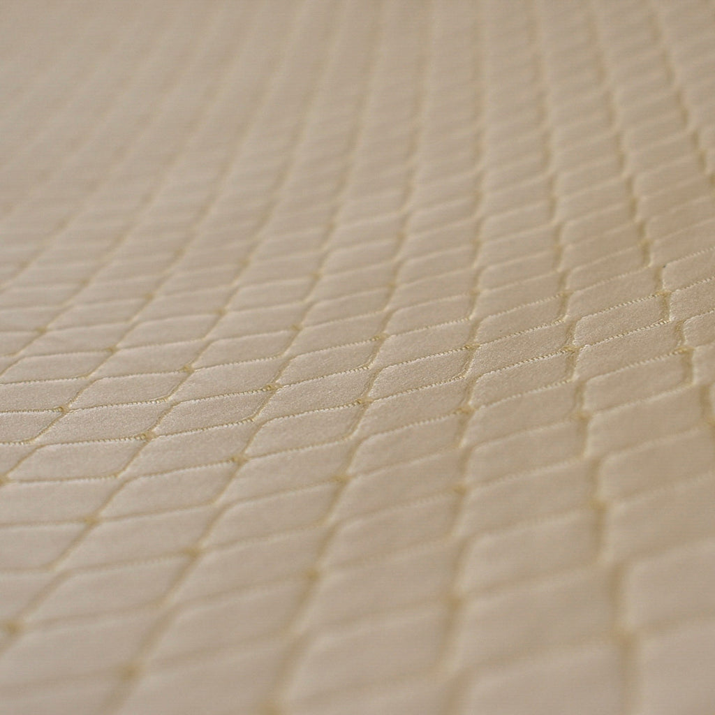 Beige Diamonds Geometric Viscose Embroidered Curtain Panels