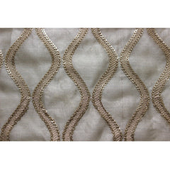 Sequins Scallop Sheer Fabric By The Metre
