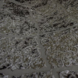 Charcoal Grey Damask Jacquard Velvet Curtain Panels