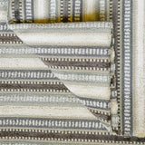 Grey, Teal Stripes Jacquard Chenille Velvet Curtain Panels