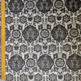 Gray Mandala Printed Velvet Arabic Geometric Curtain Panels