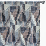 Shades of Gray N Brown Abstract Velvet Print Curtain Panels