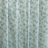 Dusky Blue Petals Jacquard Weave Curtain Panels