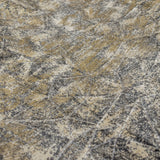 Beige Mosaic Foil Velvet Printed Textured Curtain Panels