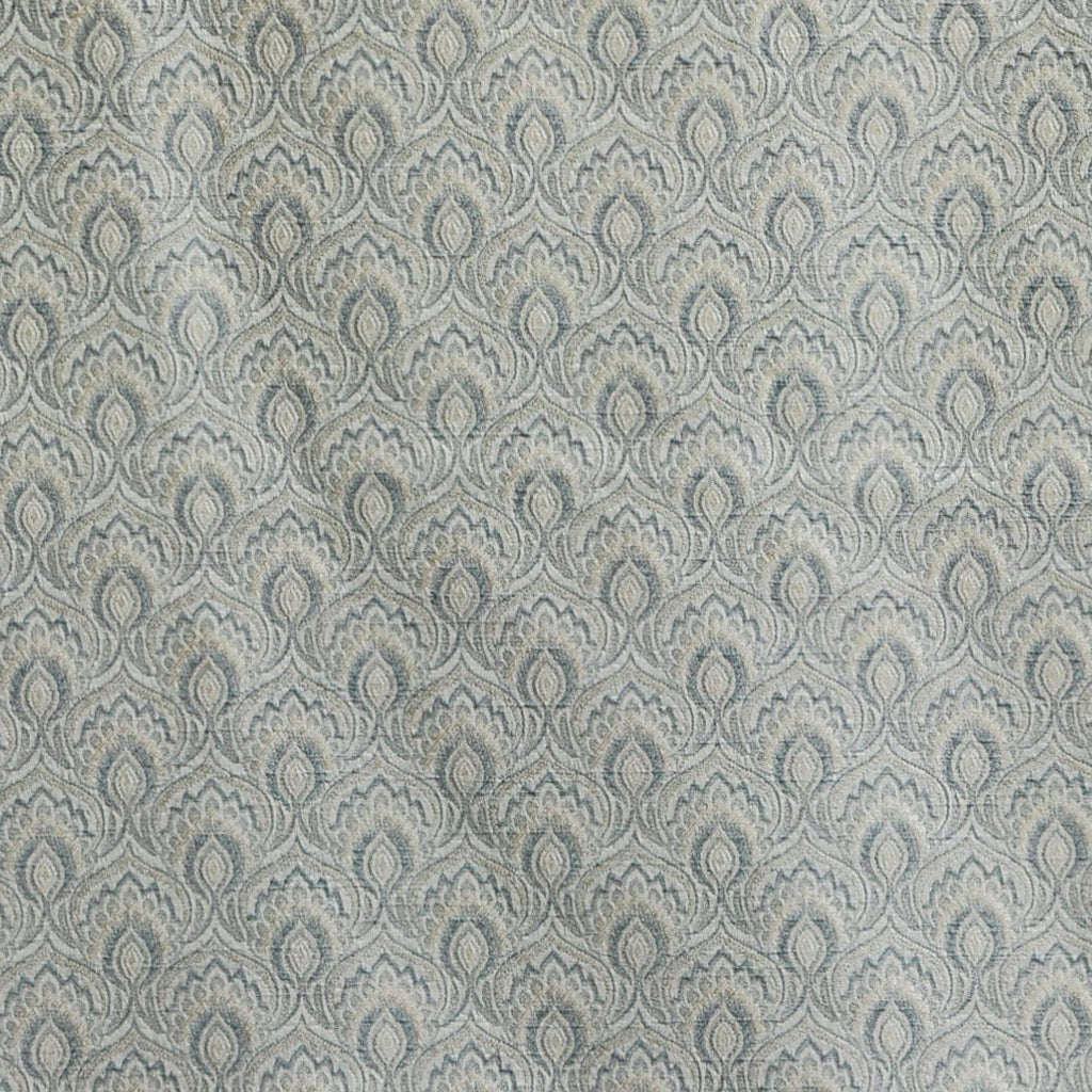 Floral Teal Peacock Jacquard Weave Curtain Panels