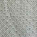 Floral Teal Peacock Jacquard Weave Curtain Panels