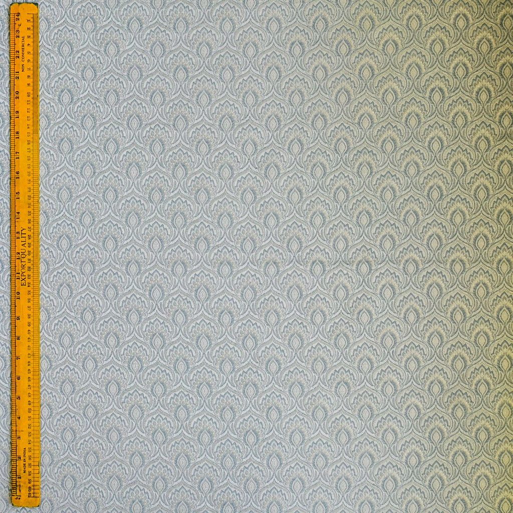 Floral Teal Peacock Jacquard Weave Curtain Panels