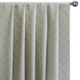 Floral Teal Peacock Jacquard Weave Curtain Panels