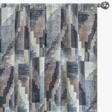 Shades of Gray N Brown Abstract Velvet Print Curtain Panels