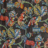 Party Animals Black, Red Printed Cotton Curtain Panels