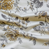 Mustard Yellow Flowers Jacquard Embroidery Curtain Panels