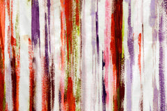 Colorful Stripes Printed Cotton Curtain Panels