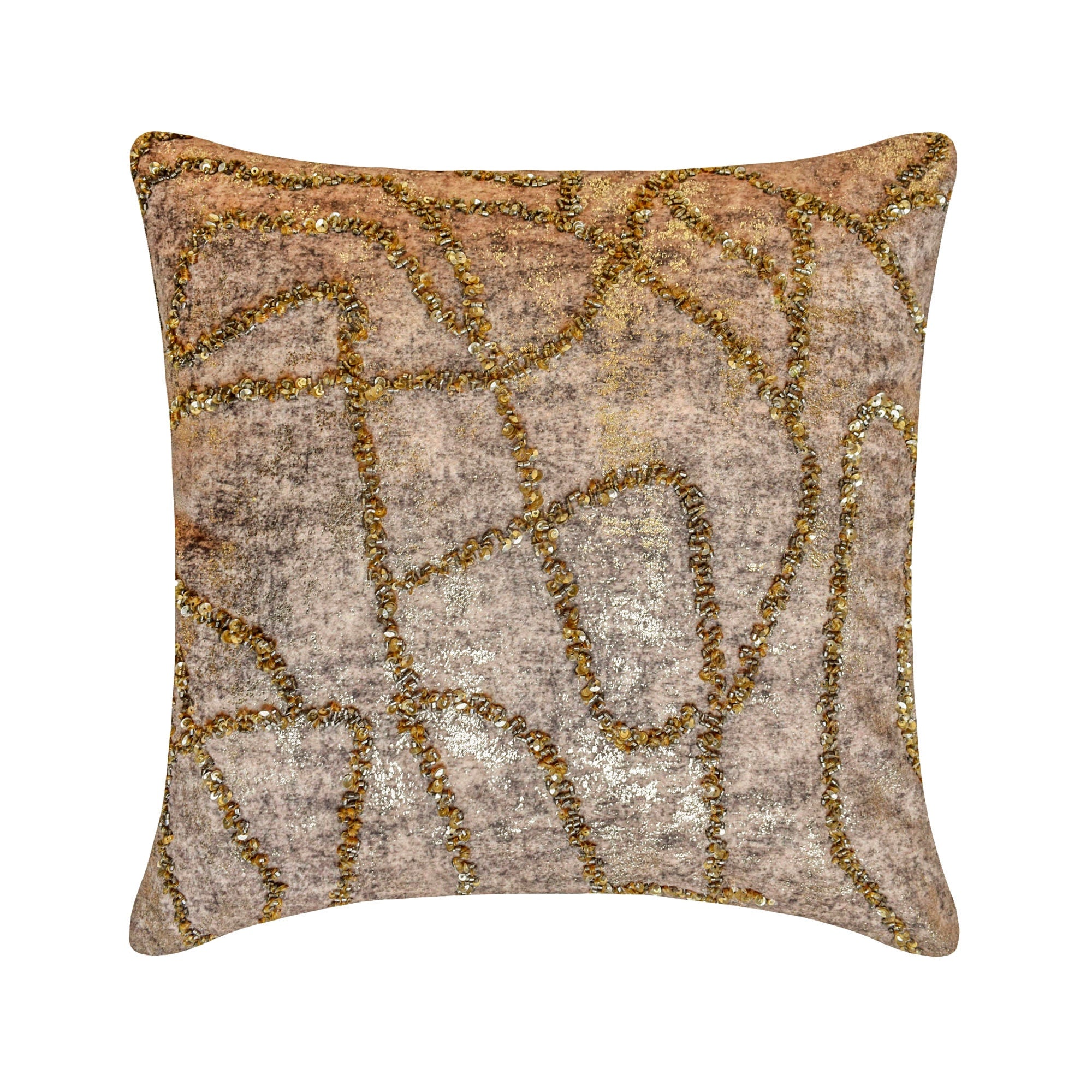 Old World Gold Throw Cushion Cover