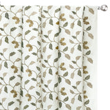 Floral Nursery Ivory Cotton Embroidery Curtain Panels