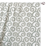 Spirals N Scrolls Ivory Cotton Embroidery Curtain Panels