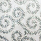 Spirals N Scrolls Ivory Cotton Embroidery Curtain Panels