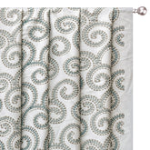 Spirals N Scrolls Ivory Cotton Embroidery Curtain Panels