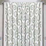 Spirals N Scrolls Ivory Cotton Embroidery Curtain Panels