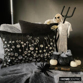 Kristy - Black Silk Decorative Lumbar Cushion Cover